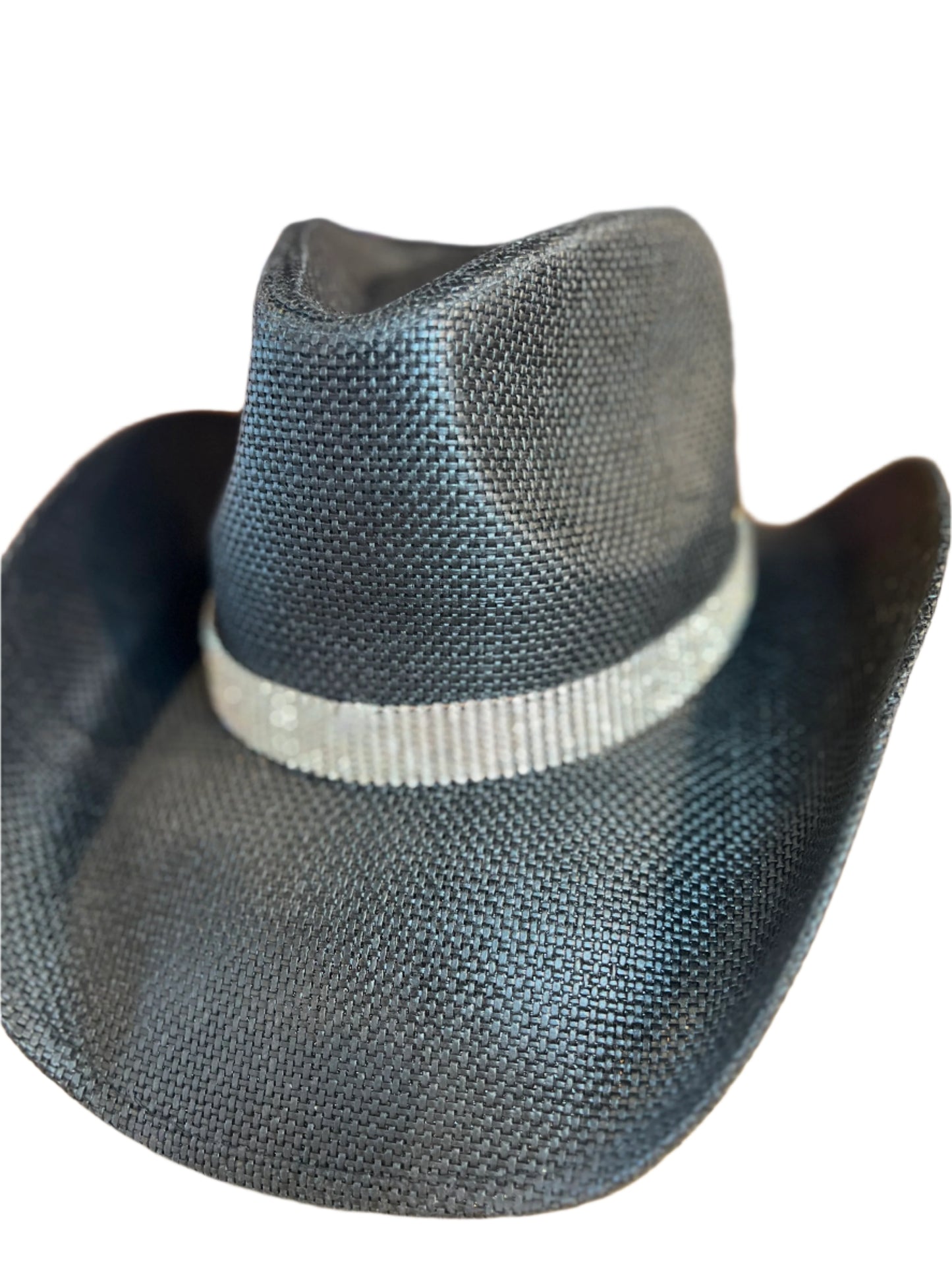 Black Rhinestone Brim Cowboy Hat