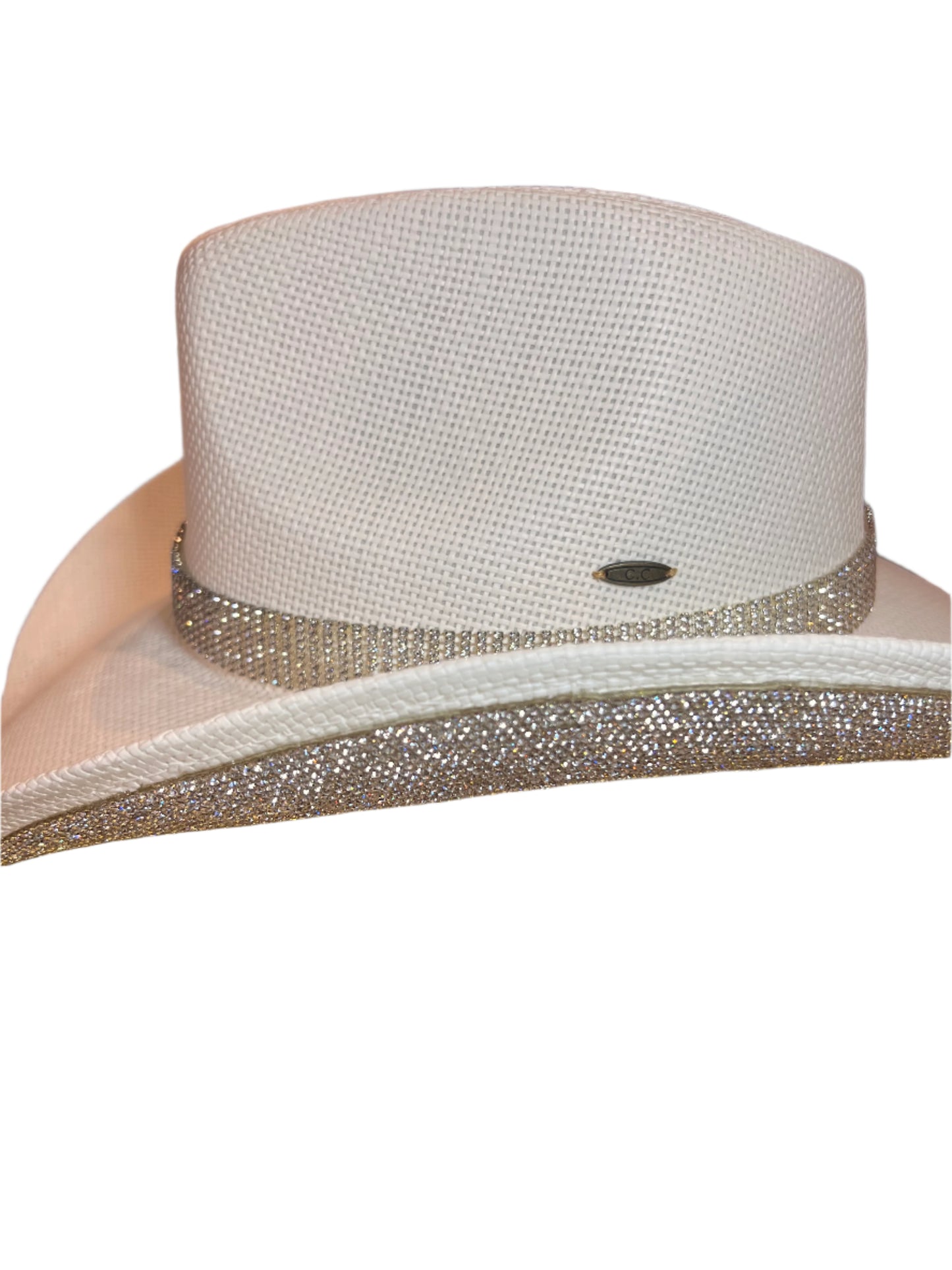 Black Rhinestone Brim Cowboy Hat