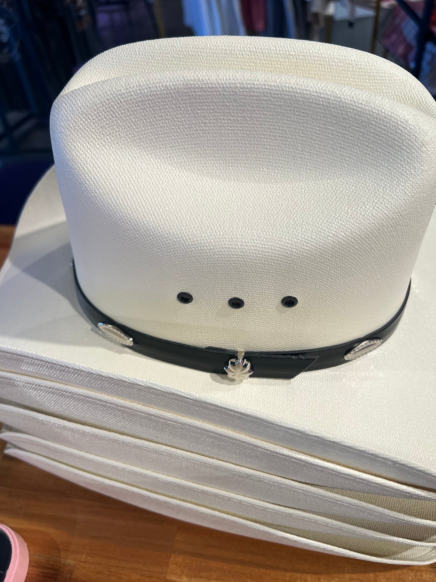 White Canvas Square Brim