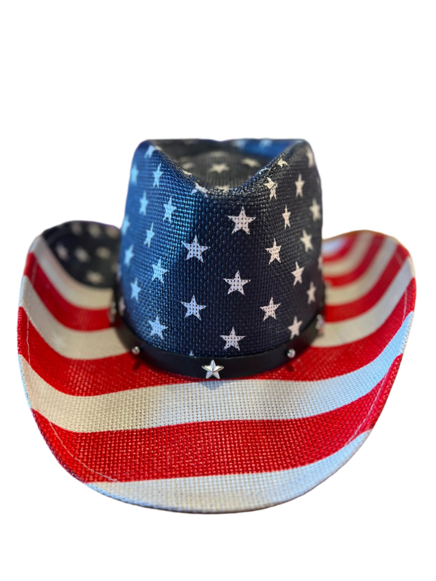 American Flag Hat with Black star band