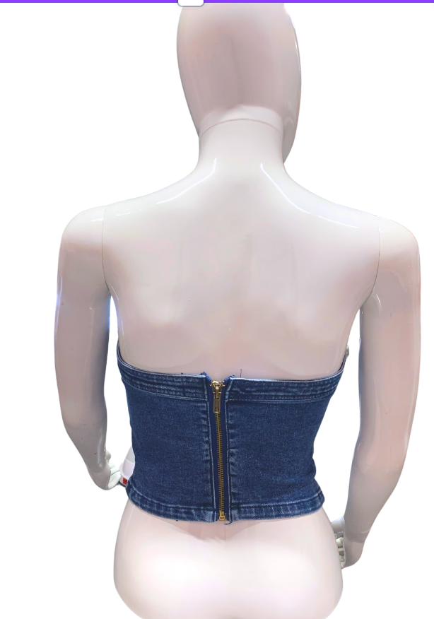 Denim Buckle Buistier Corset