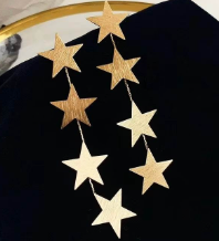 Golden Star Dangle Earring