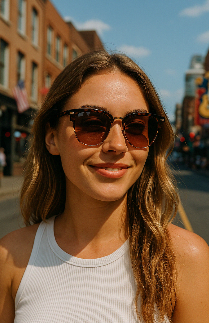 Basic Gold Frame Sunglasses