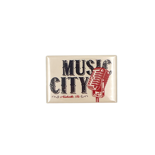 Music City Nashville TN Microphone Magnet