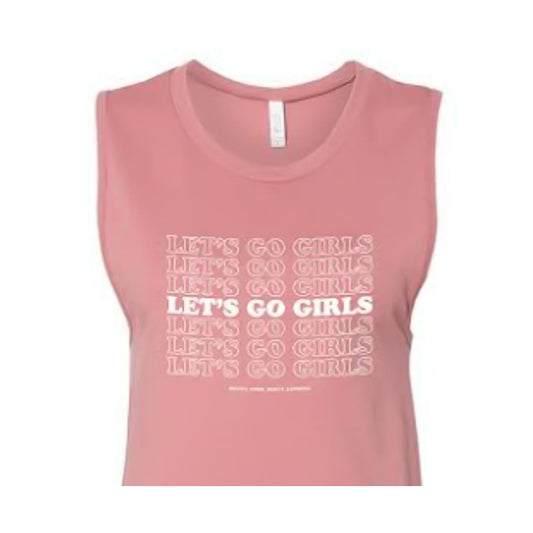 Bachelorette Party Supplies | Let's Go Girls Tank Top Pink