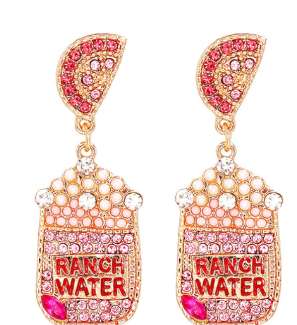 Ranch Water Beaded Dangle Earrings