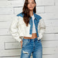 Oversized Two Tone Denim Jacket