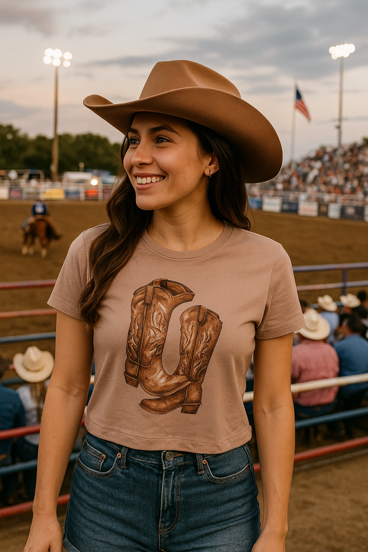 Cowboy Boots Baby Doll Tee