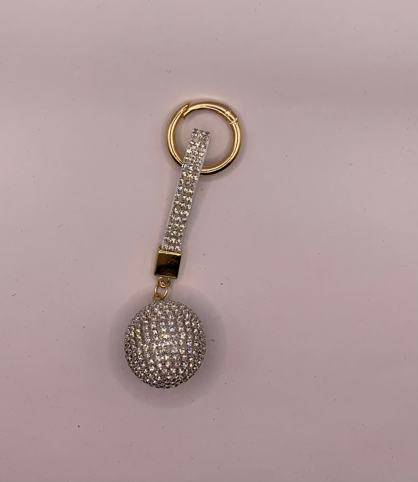 Rhinestone Ball Keychain