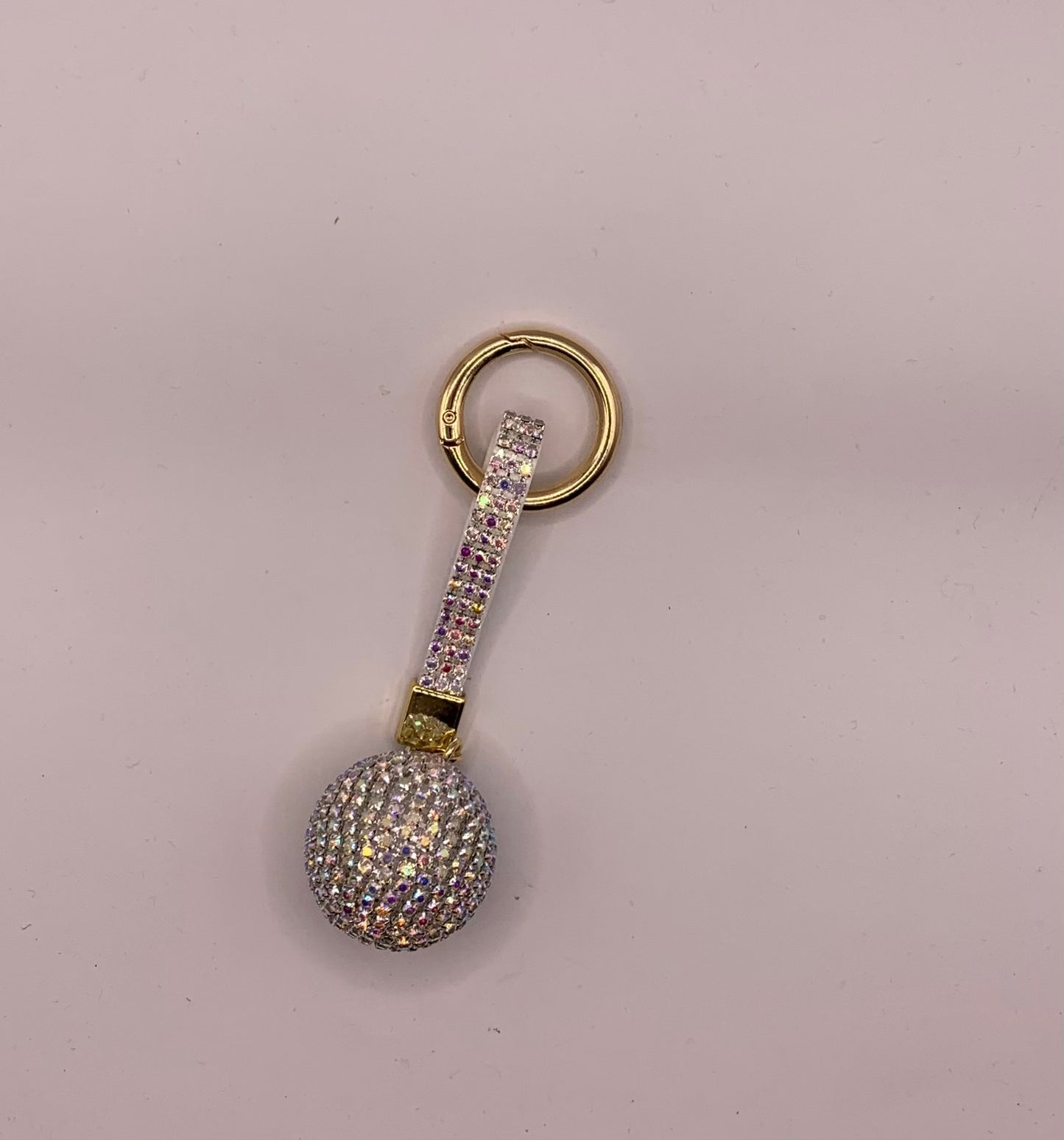 Rhinestone Ball Keychain