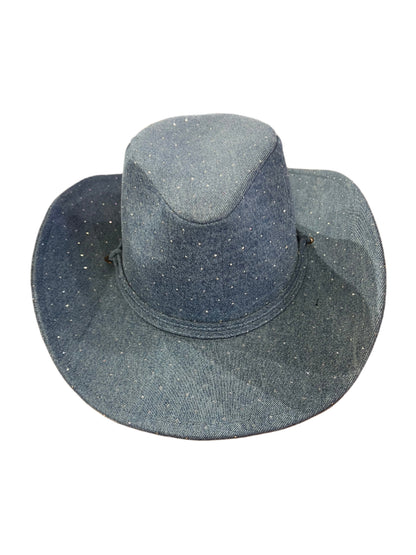 Rhinestone Denim Cowboy Hat