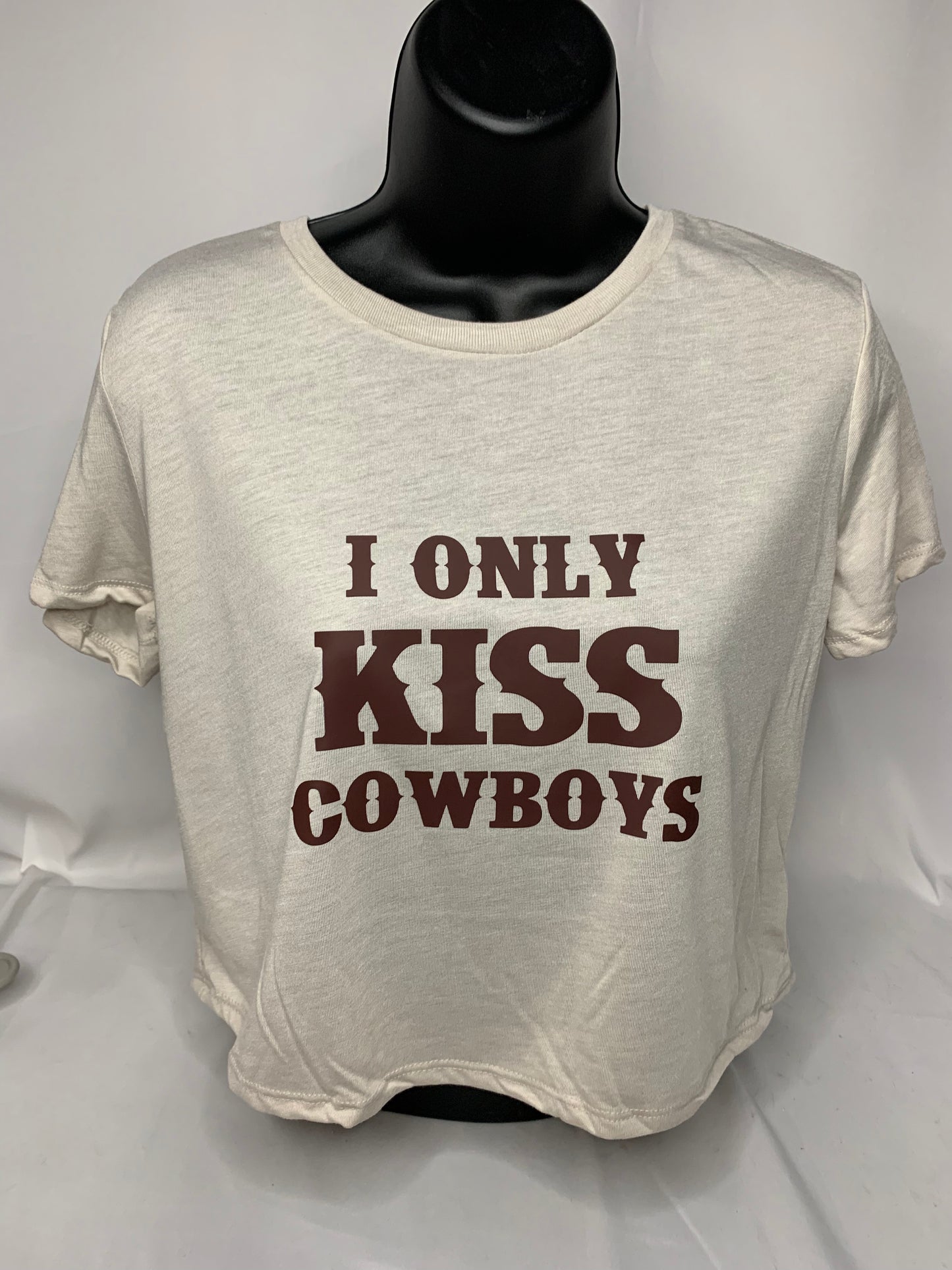 "I Only Kiss Cowboys" Cropped Tee