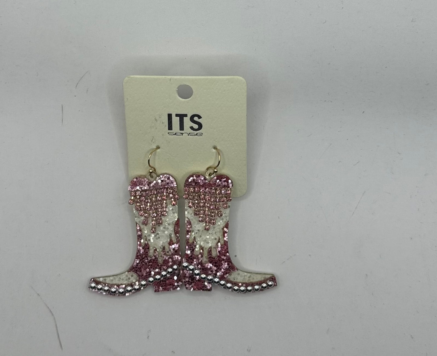 Glitter/Rhinestone Cowgirl Boots Earrings                                                                                                                                                                Glitter/Rhinestone Cowgirl Boot Earrings