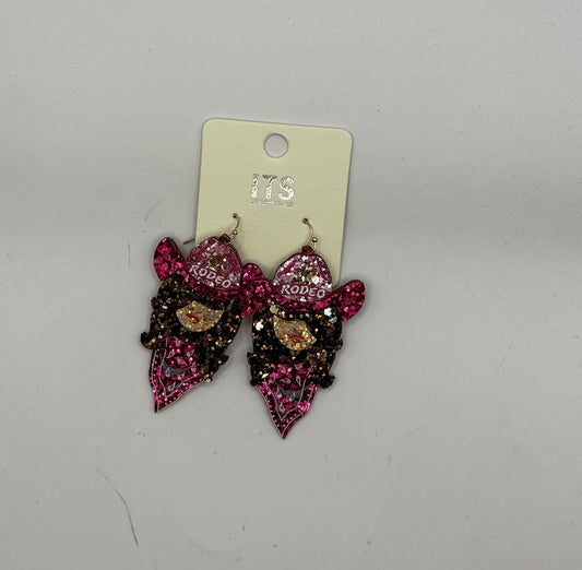 Pink Rodeo Girl Earrings