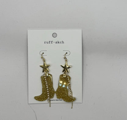 Boot Cut Star Earrings