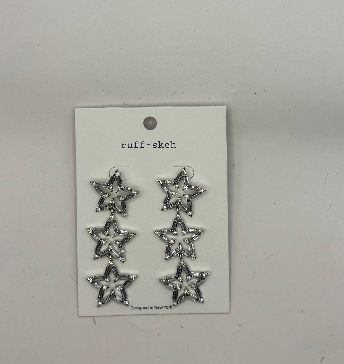 Silver Star Dangle Earrings