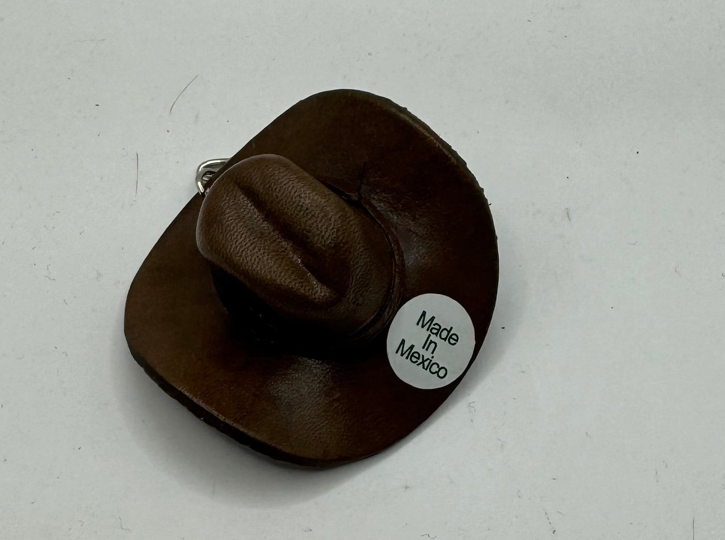 Leather Cowboy Hat Keychain