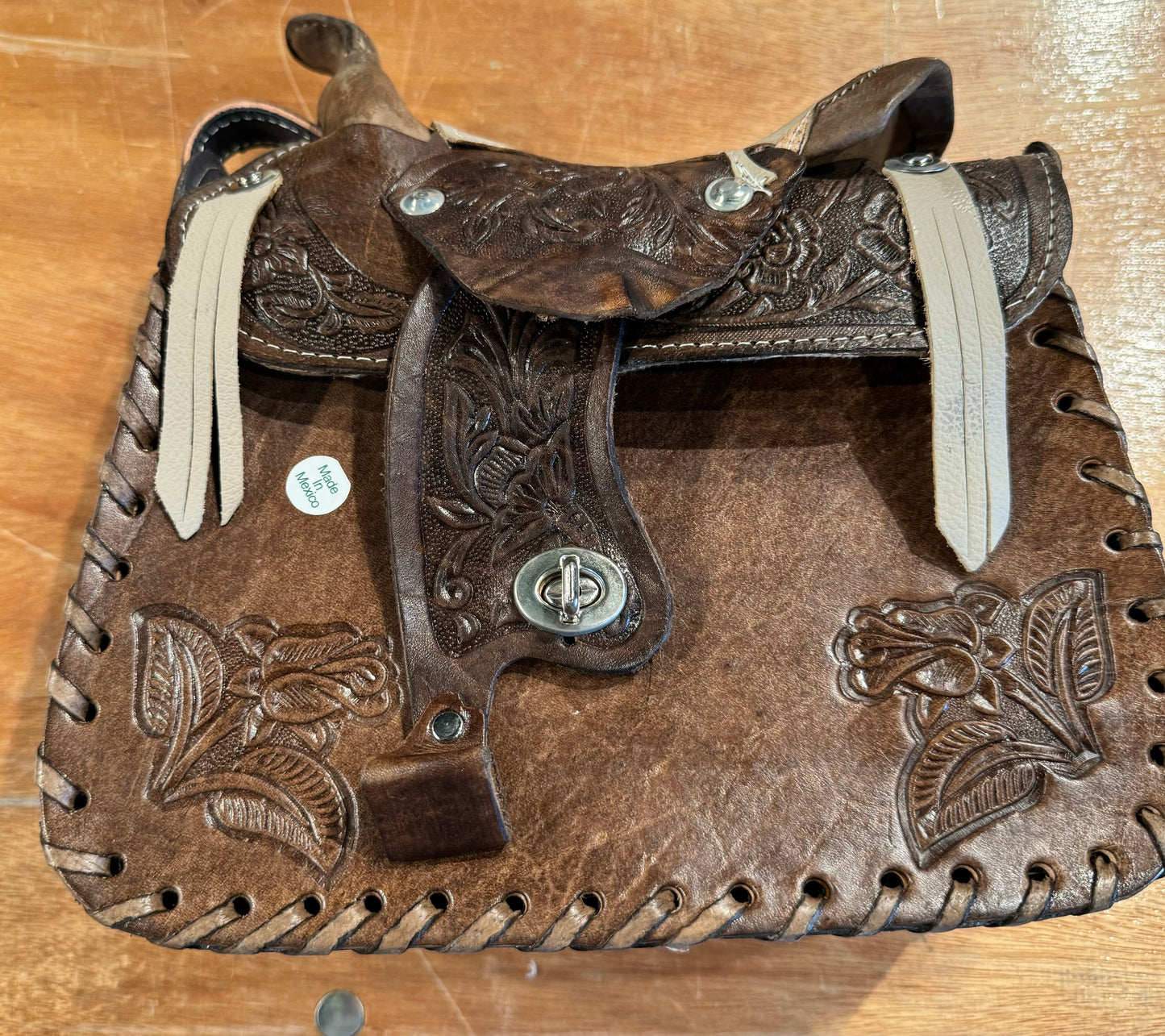 Leather Saddle Purse