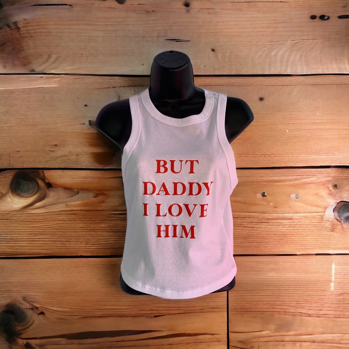 "But Daddy" Racer Cropped Tank