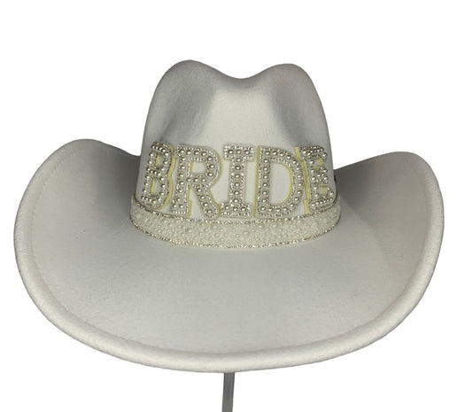 Cowboy Vegan Felt Bride Hat