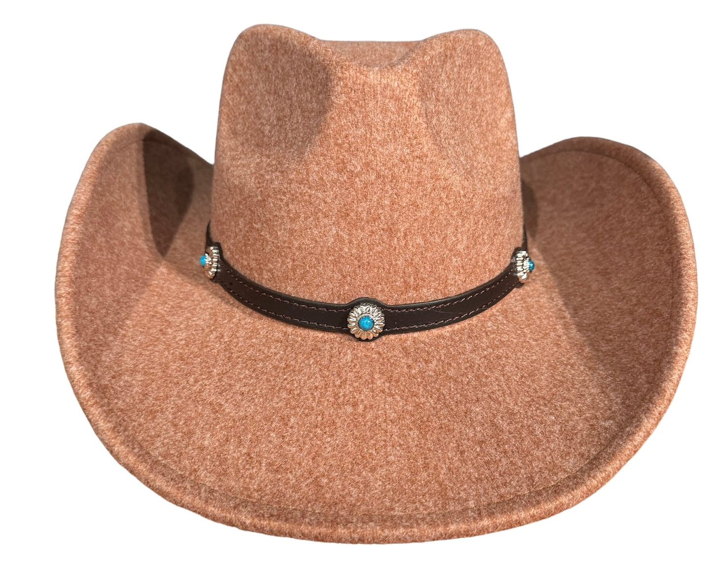 Vegan Felt  Leather Band Cowboy Hat