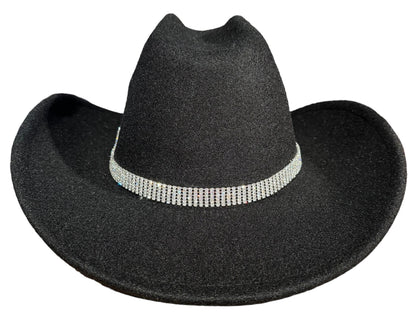 Vegan Felt Rhinestone Star Cowboy Hat