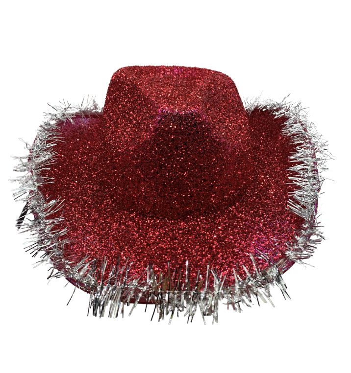 Glitter Tinsel Cowboy Hat
