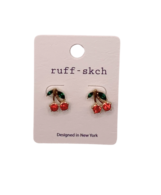 Cherry Stud Rhinestone Earring