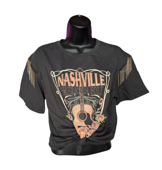 Nashville American Folk Grey Tassel Shirt