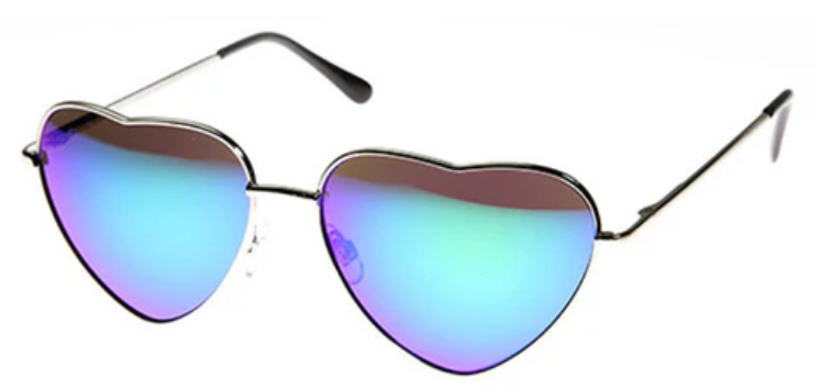 Heart Shaped Aviator Sunglasses