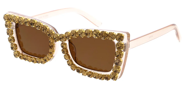 Cat Eyed Rhinestone Sunglasses