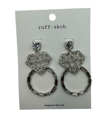 Bling Ring Shaped Earring