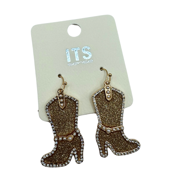 Boot Glitter Peal Earring