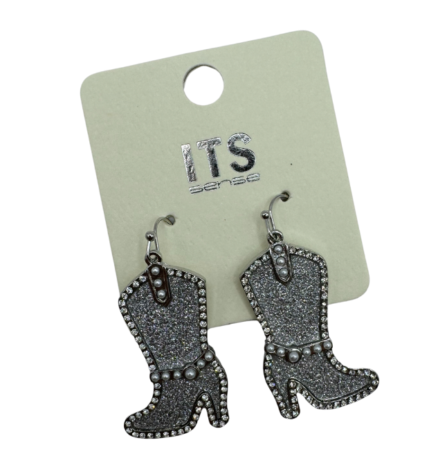 Boot Glitter Peal Earring