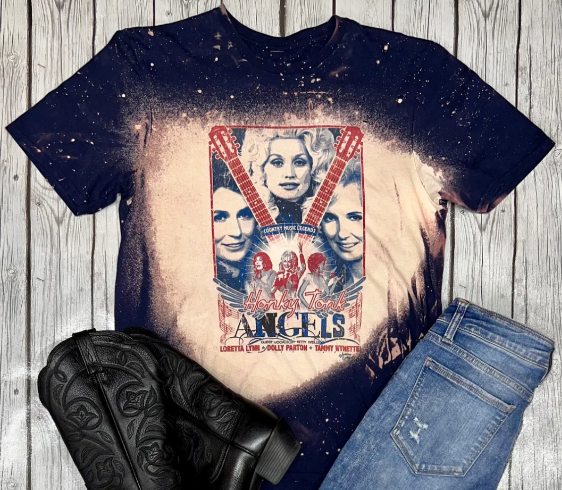 Honky Tonk Angels Acid Wash Shirt