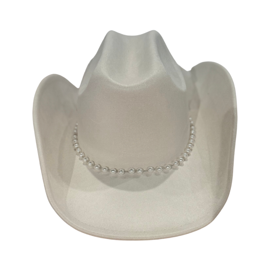 Bridal Cowboy Hat With Pearl