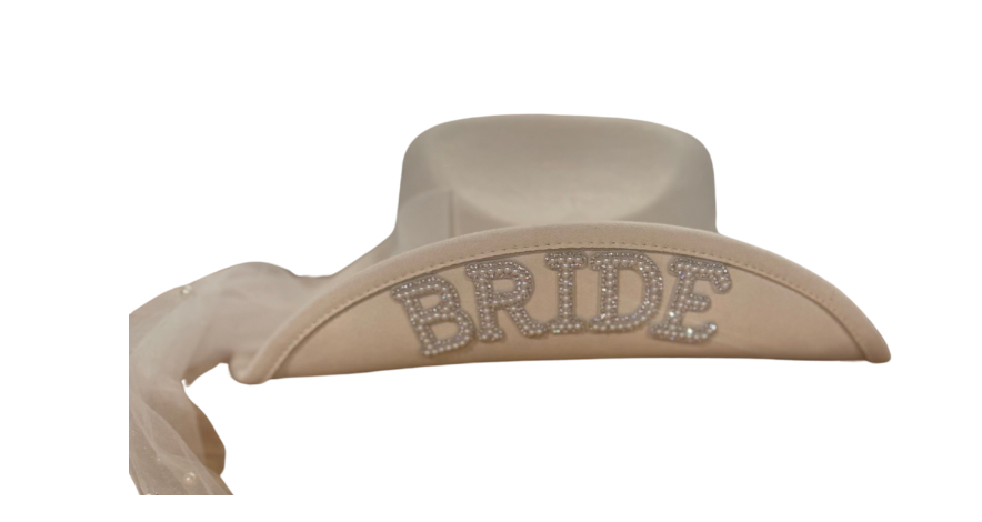 Bridal Cowboy Hat With Pearl