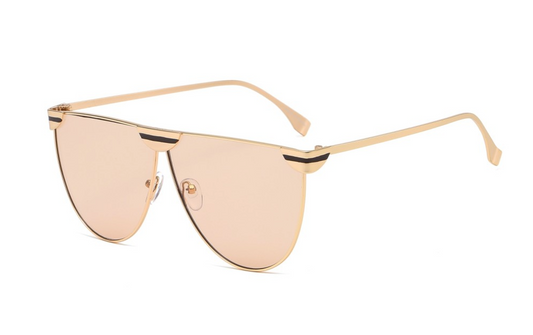 Metal colored lense sunglasses