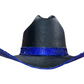 Blue and Black Rhinestone Cowgirl Hat