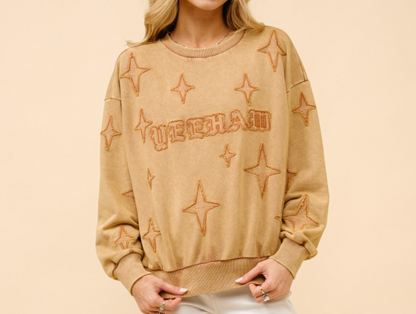 Distressed Vintage Yeehaw Sweatshirt