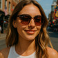 Basic Gold Frame Sunglasses