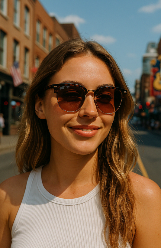 Basic Gold Frame Sunglasses