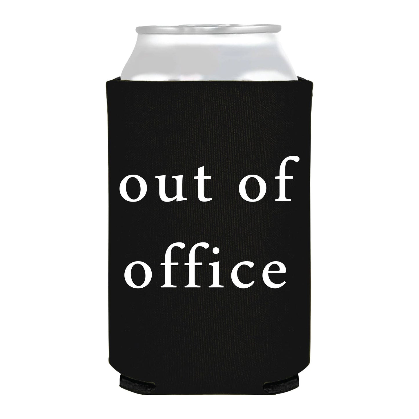 Out Of Office Black Funny Can Cooler