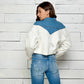 Oversized Two Tone Denim Jacket