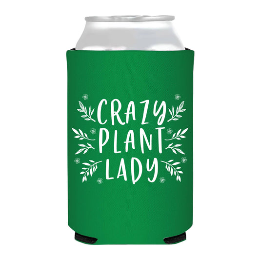 Crazy Plant Lady Green Can Cooler