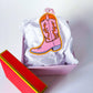 Pink Cowboy Boot Christmas Ornament | Trendy Ornament