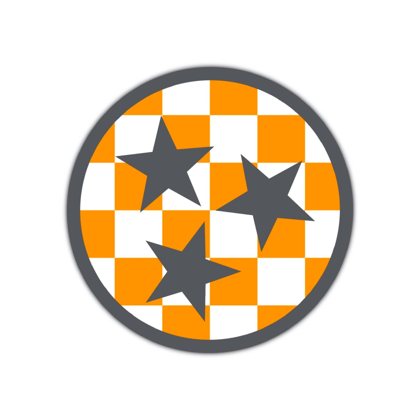 Tri-Star Tennessee Sticker, Knoxville, Volunteer (Gray)