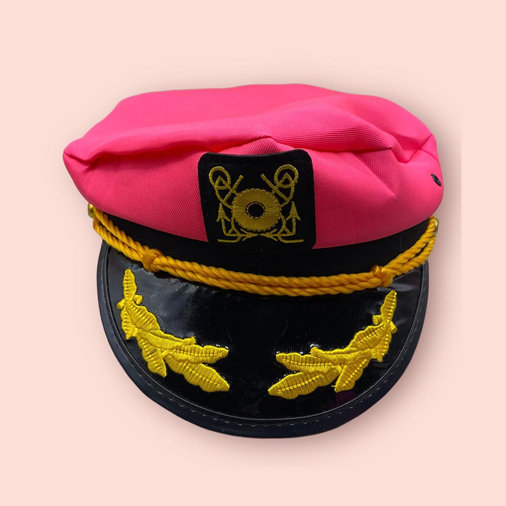 Bachelorette Party Supplies | Captain's Hat Pink