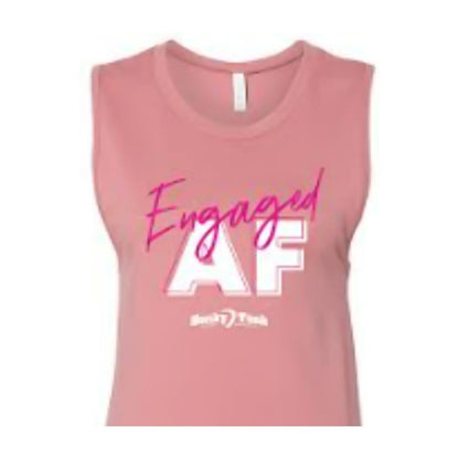 Bachelorette Party Supplies | Engaged AF Pink Tank Top