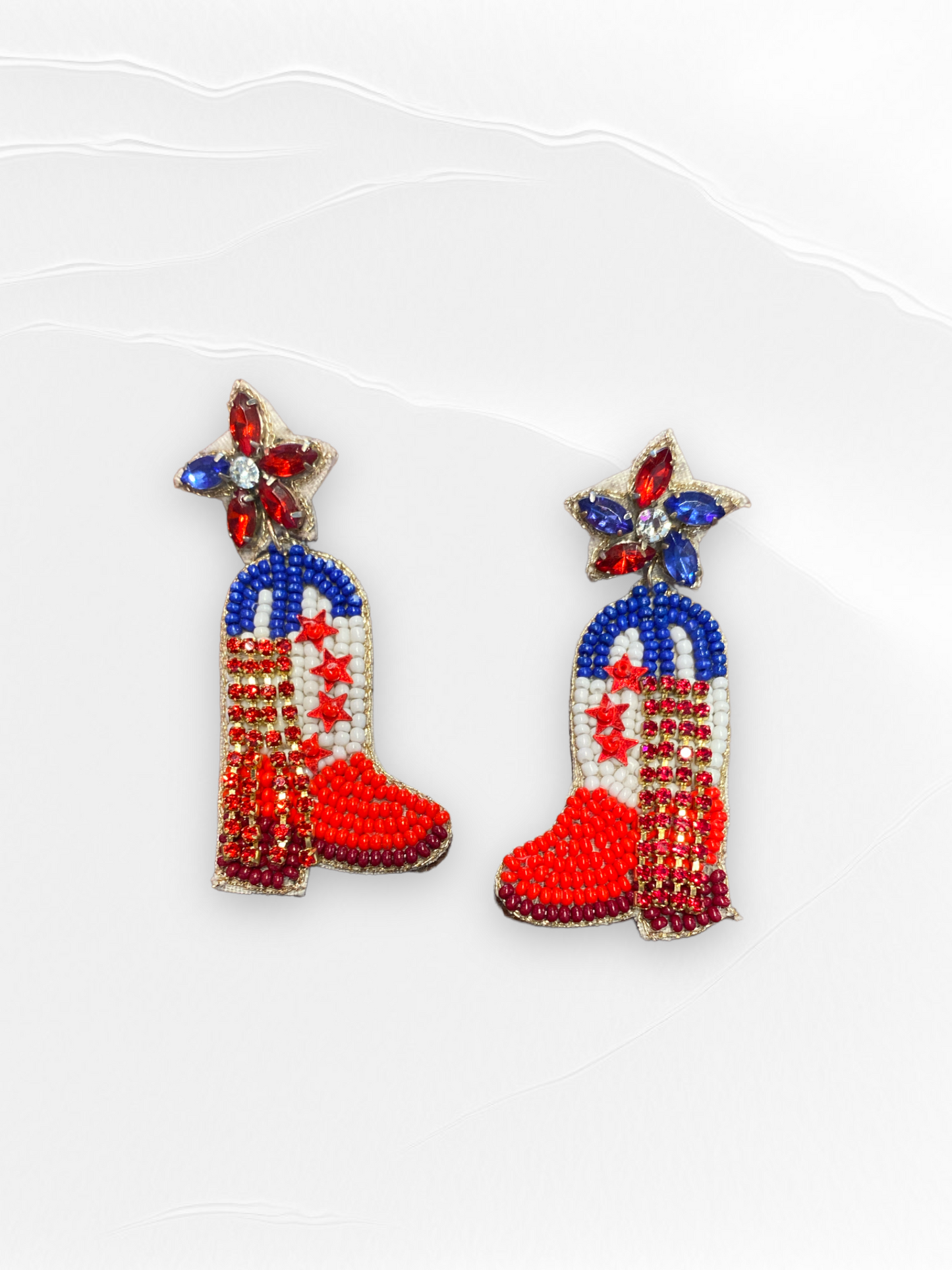 USA Cowboy Boot Earrings